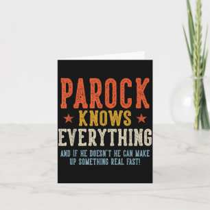Parock knows everything father's day retro vintage card