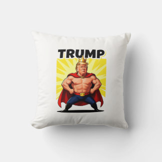 Parodic Superhero Trump Caricature Cushion