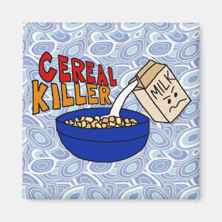 Parody Cereal Killer Breakfast Food Humour Magnet