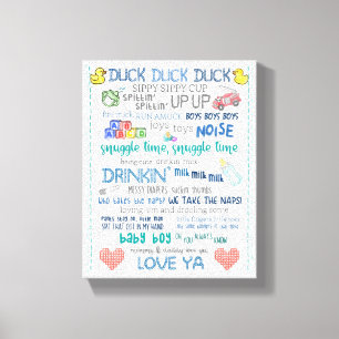 Parody jay silent bob funny nursery art baby gift canvas print