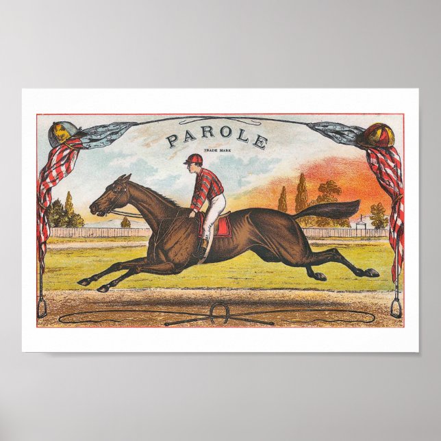 Parole Vintage American Racehorse Poster (Front)