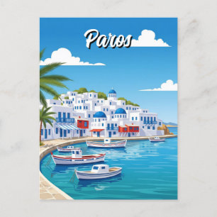 Paros Greece Island Travel Postcard