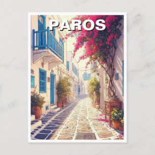 Paros Greece Islands Travel Postcard
