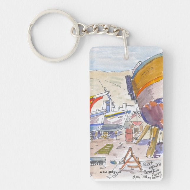 Paros Greece Keychain (Front)