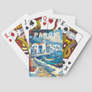 Paros Greece Travel Art Vintage Playing Cards