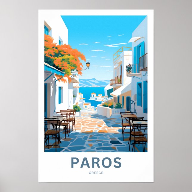 Paros Greece Travel Print (Front)