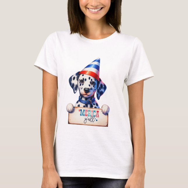 Parotic Dalmatian "Merica Y'all T-Shirt (Front)
