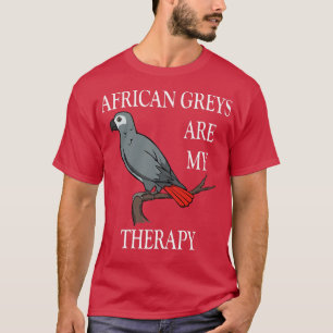 Parots as Therapy Cute African Grey Parrot T-Shirt
