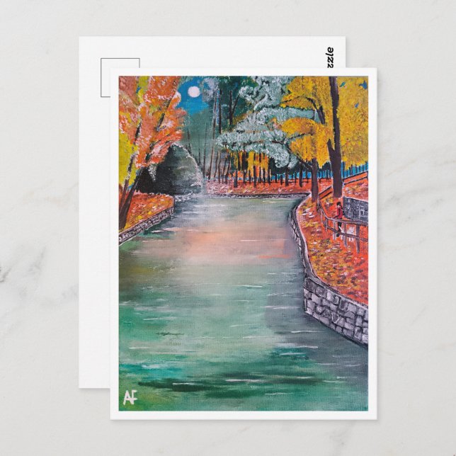 Parque de San Vicente Painting by Alfred Fox Postcard (Front/Back)