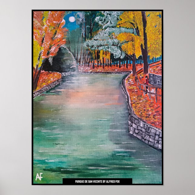 Parque de San Vicente Painting by Alfred Fox Poster (Front)