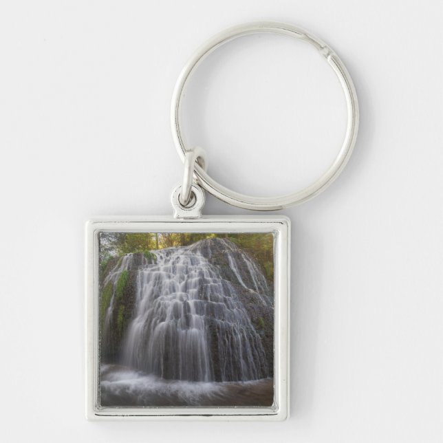 Parque Natural del Monasterio - Waterfall Key Ring (Front)
