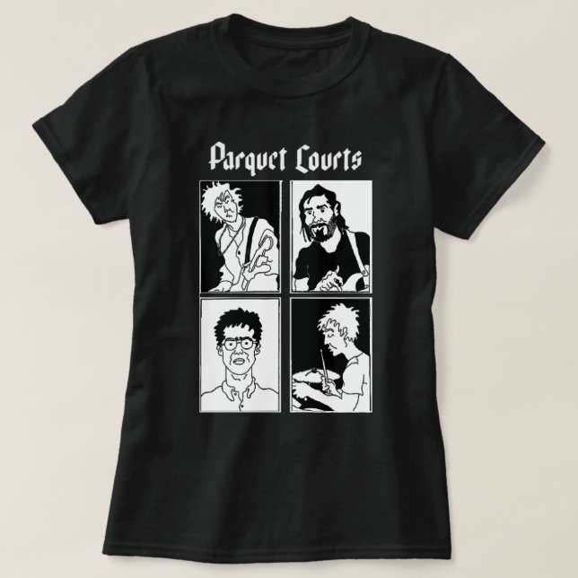 Parquet Courts Original Band Graphic Design T-Shirt (Design Front)
