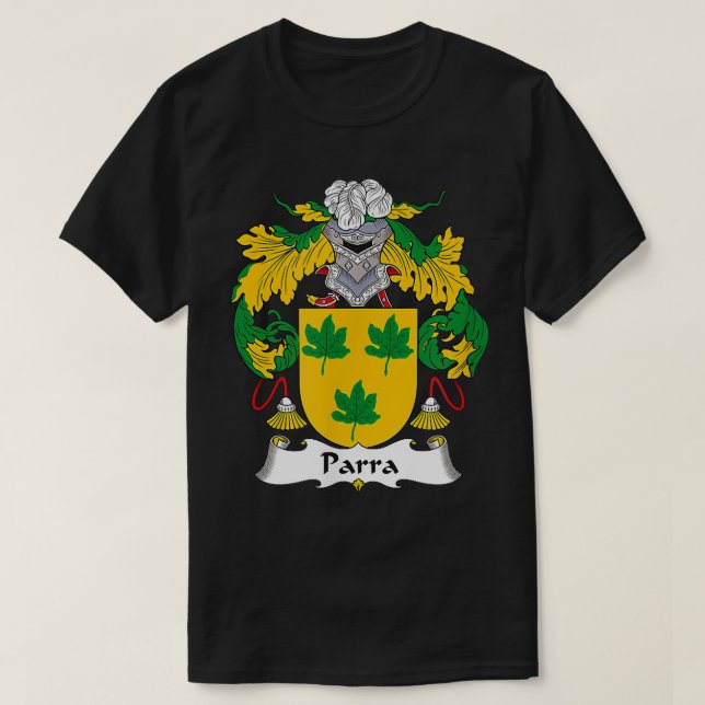 Parra Coat of Arms  Family Crest  T-Shirt (Design Front)