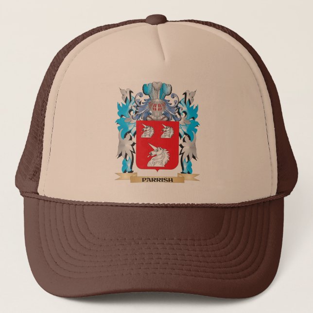 Parrish Coat of Arms - Family Crest Trucker Hat (Front)