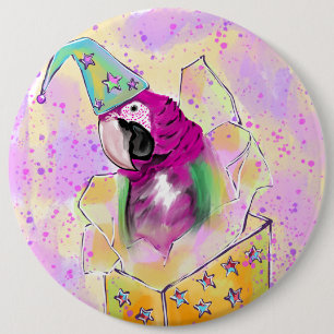Parrot 6 Cm Round Badge
