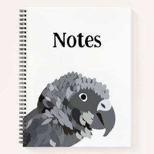 Parrot African Grey Parrot  Notebook