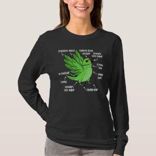 Parrot Anatomy I Green Indian Ringneck T-Shirt