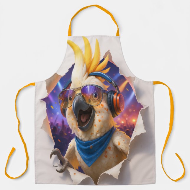 Parrot Apron – Colorful and Musical Design (Front)