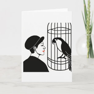 Parrot Art Card