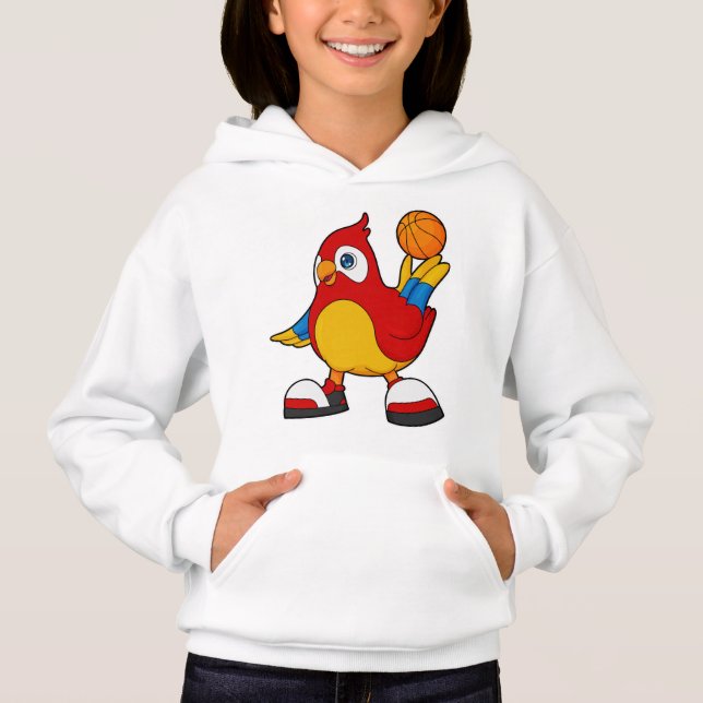 Parrot as Basketball player with Basketball (Front)