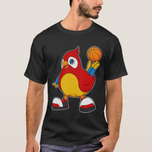 Parrot as Basketball player with Basketball T-Shirt