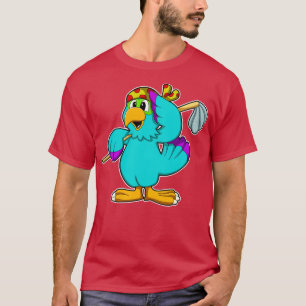 Parrot as Cleaner with Mop T-Shirt