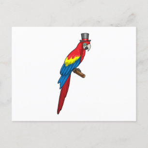 Parrot as Gentleman with Hat Postcard
