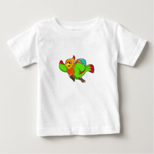 Parrot as Hiker with Backpack Baby T-Shirt