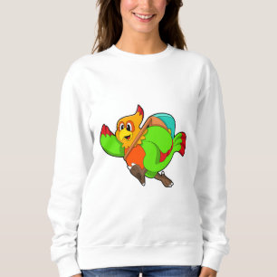 Parrot as Hiker with Backpack Sweatshirt