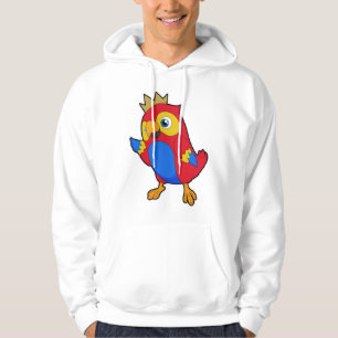Parrot as King with Crown Hoodie