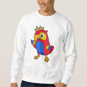 Parrot as King with Crown Sweatshirt