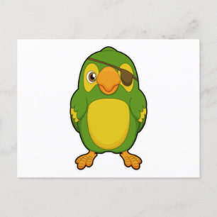Parrot as Pirate with Eyepatch Postcard