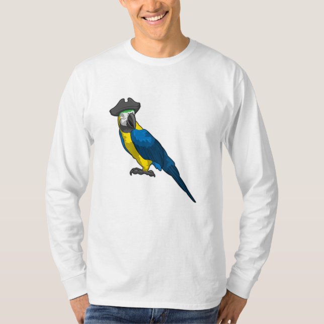 Parrot as Pirate with Hat T-Shirt (Front)
