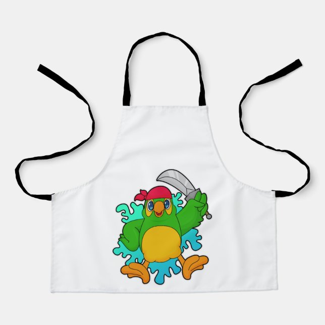 Parrot as Pirate with Sword Apron (Front)