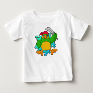 Parrot as Pirate with Sword Baby T-Shirt