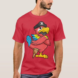Parrot as Pirate with Wooden leg and Pirate hat 1 T-Shirt