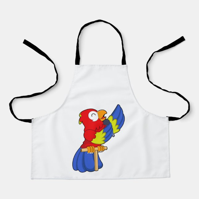 Parrot as Singer with Microphone Apron (Front)