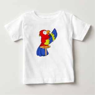 Parrot as Singer with Microphone Baby T-Shirt