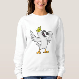 Parrot as Singer with Microphone Sweatshirt