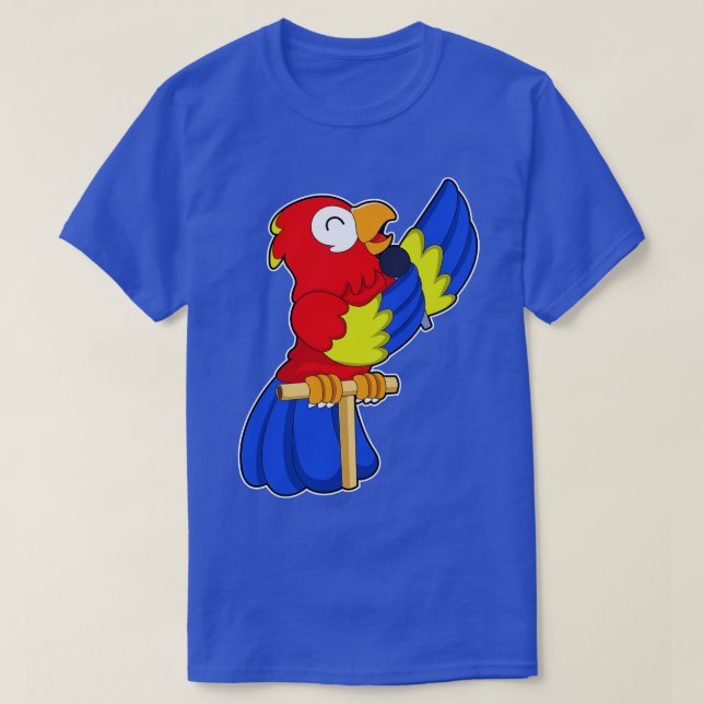 Parrot as Singer with Microphone T-Shirt (Design Front)