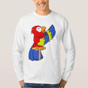 Parrot as Singer with Microphone T-Shirt