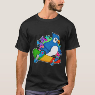 Parrot as Skater with Skateboard T-Shirt