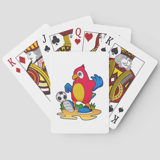 Parrot as Soccer player with Soccer Playing Cards (Back)