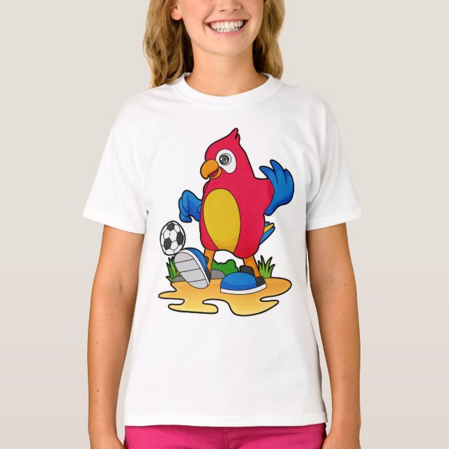 Parrot as Soccer player with Soccer T-Shirt (Front)