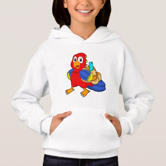 Parrot as Student with Backpack (Front)