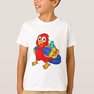 Parrot as Student with Backpack T-Shirt