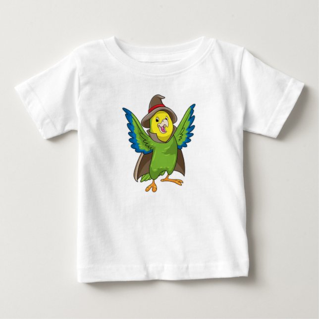 Parrot as Wizard with Hat Baby T-Shirt (Front)