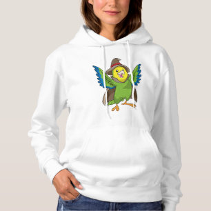 Parrot as Wizard with Hat Hoodie