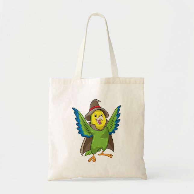 Parrot as Wizard with Hat Tote Bag (Front)