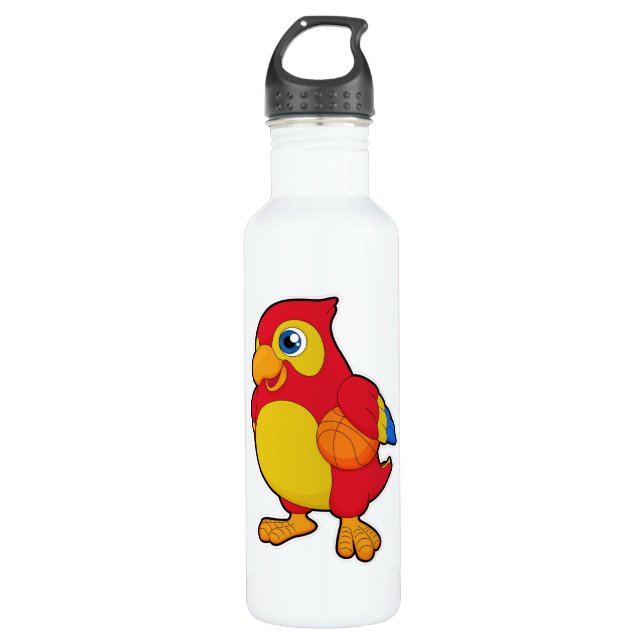 Parrot at Basketball Sports 710 Ml Water Bottle (Front)